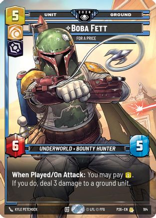 Image of Boba Fett - For a Price (184) - Galactic Championship 2026 Foil