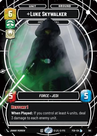 Image of Luke Skywalker - Answering the Call (188) - Galactic Championship 2026 Foil