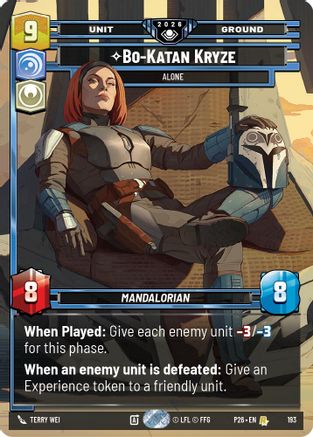 Image of Bo-Katan Kryze - Alone (193) - Galactic Championship 2026 Foil