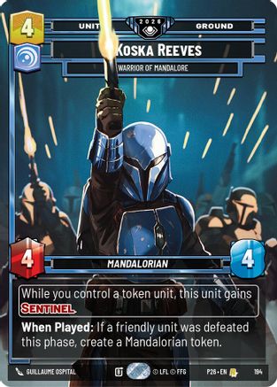 Image of Koska Reeves - Warrior of Mandalore (194) - Galactic Championship 2026 Foil