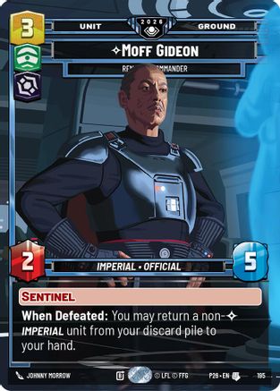 Image of Moff Gideon - Remnant Commander (Top 64) (195) - Galactic Championship 2026 Foil