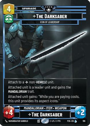 Image of The Darksaber - Icon of Leadership (196) - Galactic Championship 2026 Foil