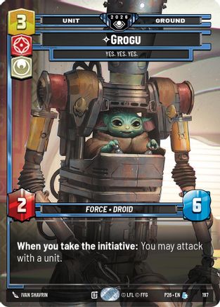 Image of Grogu - Yes. Yes. Yes. (197) - Galactic Championship 2026 Foil