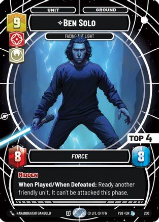 Image of Ben Solo - Facing the Light (200) - Galactic Championship 2026 Foil