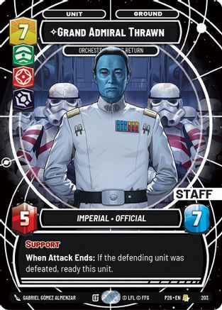 Image of Grand Admiral Thrawn - Orchestrating His Return (203) - Galactic Championship 2026 Foil