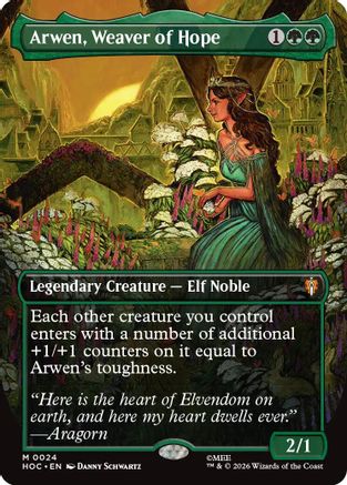 Image of Arwen, Weaver of Hope (Borderless) (HOC-024) - The Hobbit: Eternal-Legal Foil