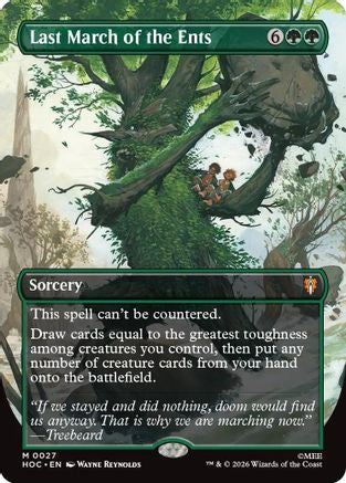 Image of Last March of the Ents (Borderless) (HOC-027) - The Hobbit: Eternal-Legal Foil