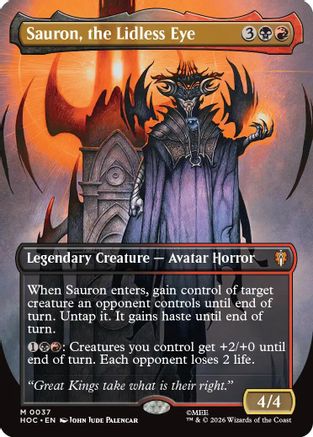 Image of Sauron, the Lidless Eye (Borderless) (HOC-037) - The Hobbit: Eternal-Legal
