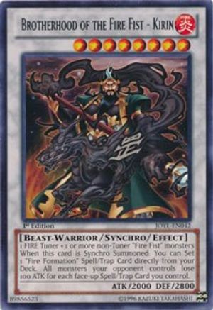 Image of Brotherhood of the Fire Fist - Kirin (JOTL-EN042) - Judgment of the Light 1st Edition
