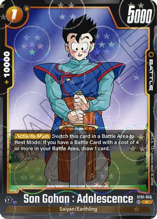Image of Son Gohan : Adolescence - ST01-045 (Dragon Ball Pattern) (ST01-045) - Story Booster 01 Holofoil