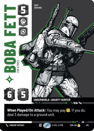 Image of Boba Fett - For a Price (1/6) - 2026 Convention Exclusive Foil