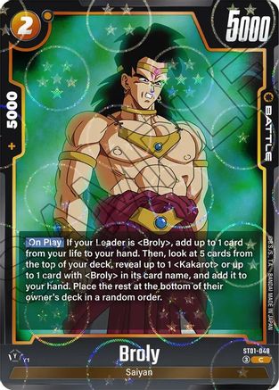Image of Broly - ST01-048 (Dragon Ball Pattern) (ST01-048) - Story Booster 01 Holofoil