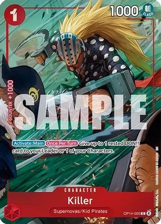 Image of Killer (One Piece Card Game Illustration Box Vol. 8) (OP14-005) - One Piece Promotion Cards Foil