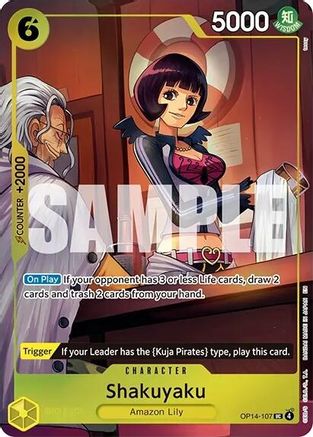 Image of Shakuyaku (One Piece Card Game Illustration Box Vol. 7) (OP14-107) - One Piece Promotion Cards Foil