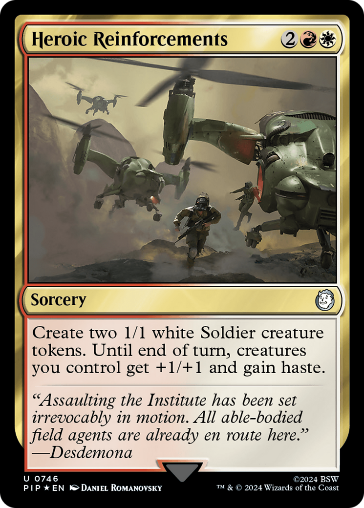 Image of Heroic Reinforcements (Surge Foil) (PIP-746) - Fallout Foil
