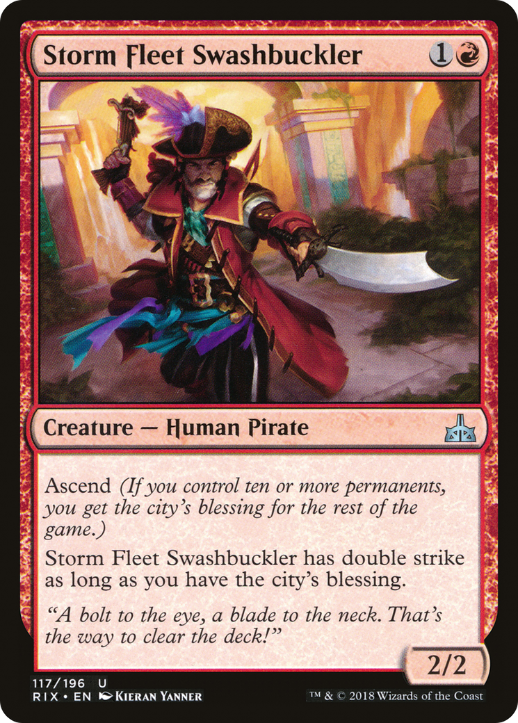 Image of Storm Fleet Swashbuckler (RIX-117) - Rivals of Ixalan Foil