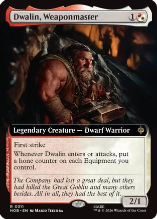 Image of Dwalin, Weaponmaster (Extended Art) (HOB-311) - The Hobbit Foil