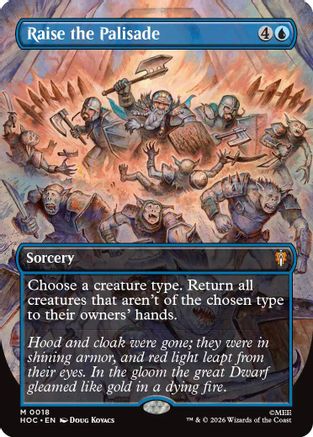 Image of Raise the Palisade (Borderless) (HOC-018) - The Hobbit: Eternal-Legal Foil