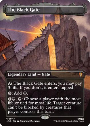 Image of The Black Gate (Borderless) (HOC-047) - The Hobbit: Eternal-Legal
