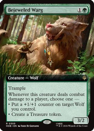 Image of Bejeweled Warg (Extended Art) (HOB-305) - The Hobbit Foil