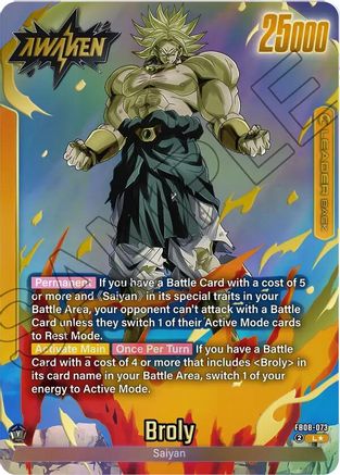 Image of Broly - FB08-073 (Alternate Art) (FB08-073) - Story Booster 01 Holofoil