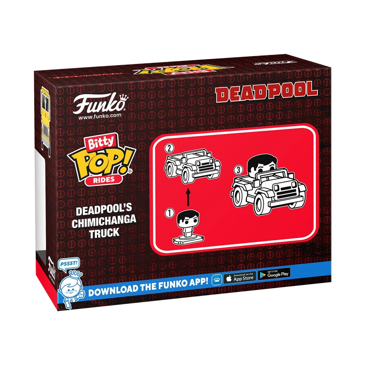 Image of Deadpool and Chimichanga Truck Funko Bitty Pop! Ride