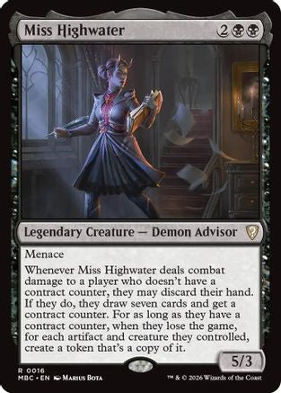 Image of Miss Highwater (-016) - Mystery Booster Commander Edition