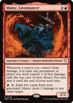 Image of Matoc, Lavamancer (-025) - Mystery Booster Commander Edition