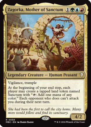 Image of Zagorka, Mother of Sanctum (-058) - Mystery Booster Commander Edition