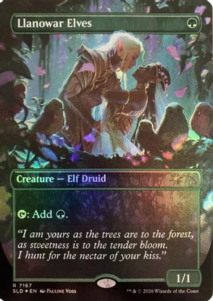 Image of Llanowar Elves (7167) (SLD-7167) - Secret Lair Drop Series Foil