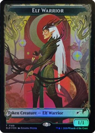 Image of Elf Warrior Token (7169) (SLD-7169) - Secret Lair Drop Series Foil
