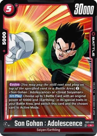 Image of Son Gohan : Adolescence - FB11-016 (FB11-016) - Brightness of Hope Holofoil