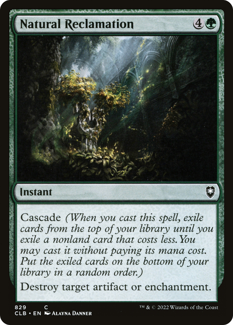 Image of Natural Reclamation (CLB-829) - Commander Legends: Battle for Baldur's Gate
