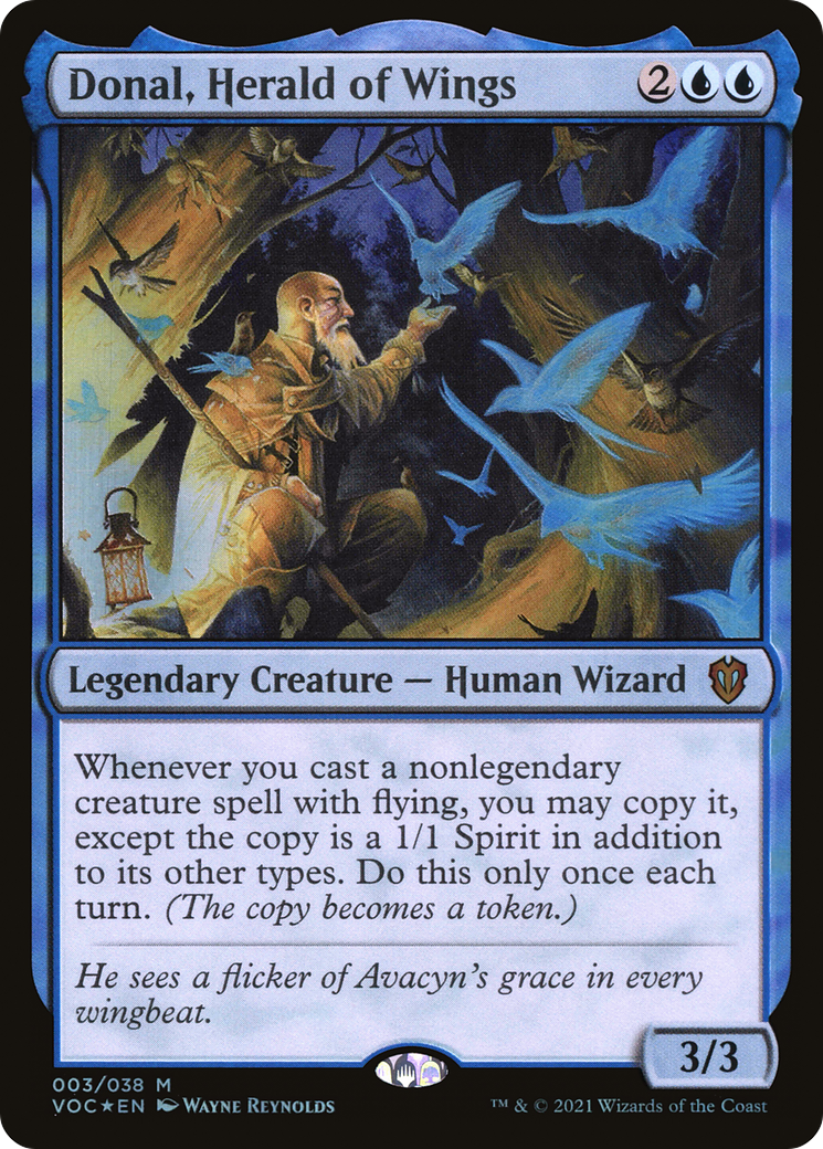 Image of Donal, Herald of Wings (VOC-003) - Crimson Vow Commander Foil