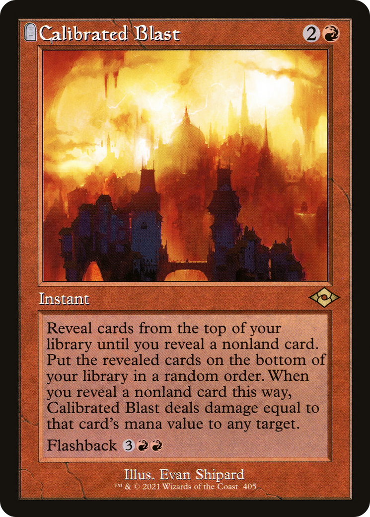 Image of Calibrated Blast (Retro Frame) (MH2-405) - Modern Horizons 2: (tombstone) Foil