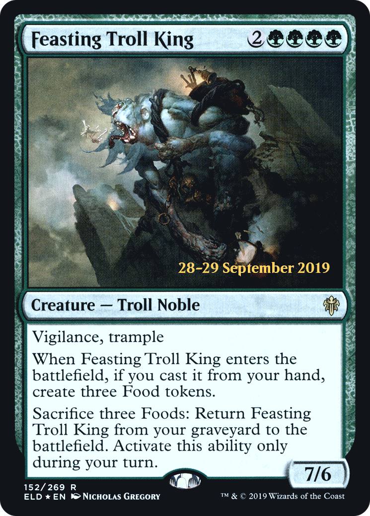Image of Feasting Troll King (PRE-152S) - Throne of Eldraine Promos Foil