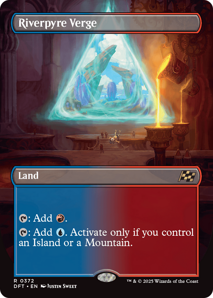 Image of Riverpyre Verge (Borderless) (DFT-372) - Aetherdrift (Borderless) Foil