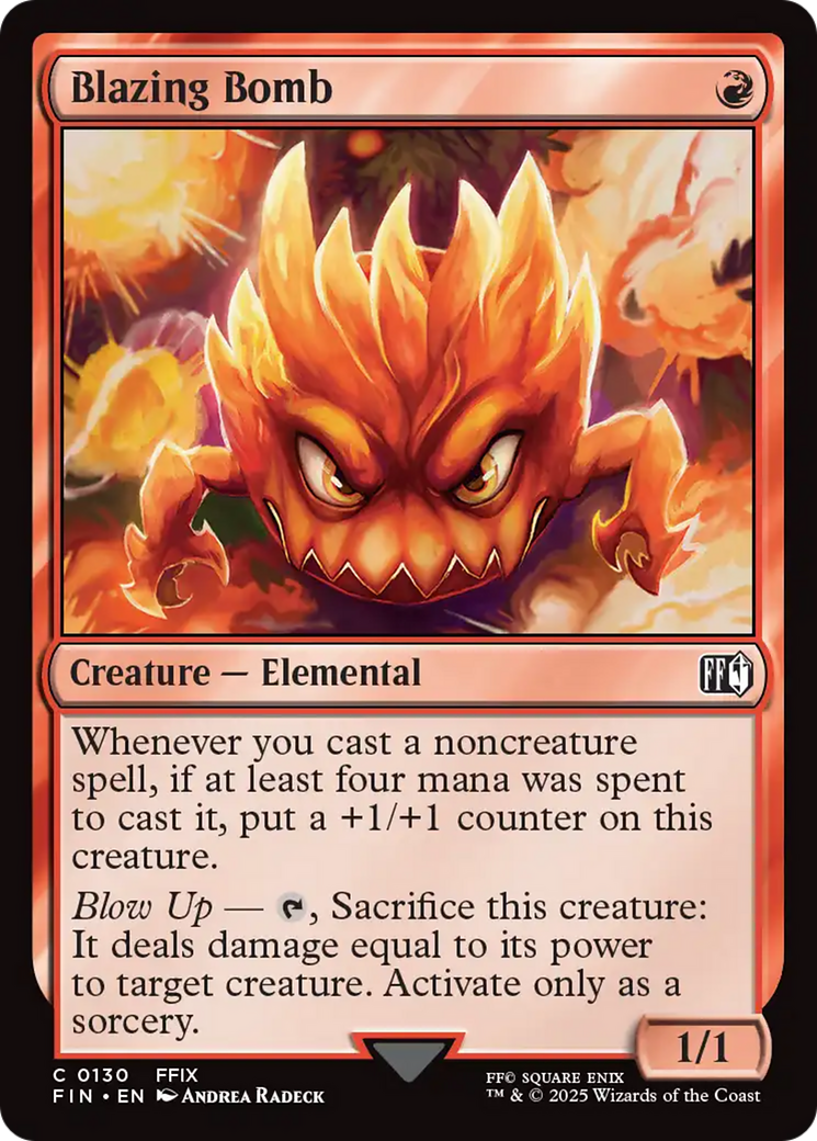Image of Blazing Bomb (FIN-130) - FINAL FANTASY Foil