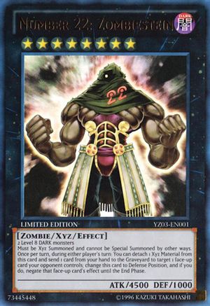Image of Number 22: Zombiestein (YZ03-EN001) - Yu-Gi-Oh! ZEXAL Manga Promotional Cards Limited