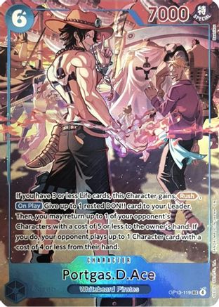Image of Portgas.D.Ace (119) (English Version 3rd Anniversary Set) (OP13-119) - One Piece Promotion Cards Foil