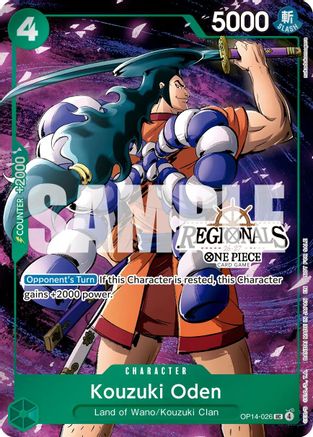 Image of Kouzuki Oden (Regional Participation Pack 2026 Vol.2) (OP14-026) - One Piece Promotion Cards Foil