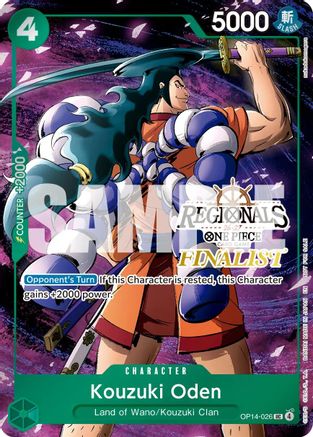Image of Kouzuki Oden (Regionals Finalist Card Set 26-27 Vol.2) (OP14-026) - One Piece Promotion Cards Foil