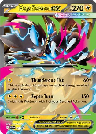 Image of Mega Zeraora ex 089  - Holofoil ME Mega Evolution Promo - Promo
