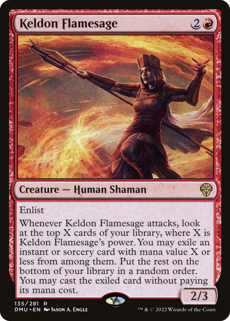 Image of Keldon Flamesage (DMU-135) - Dominaria United Foil