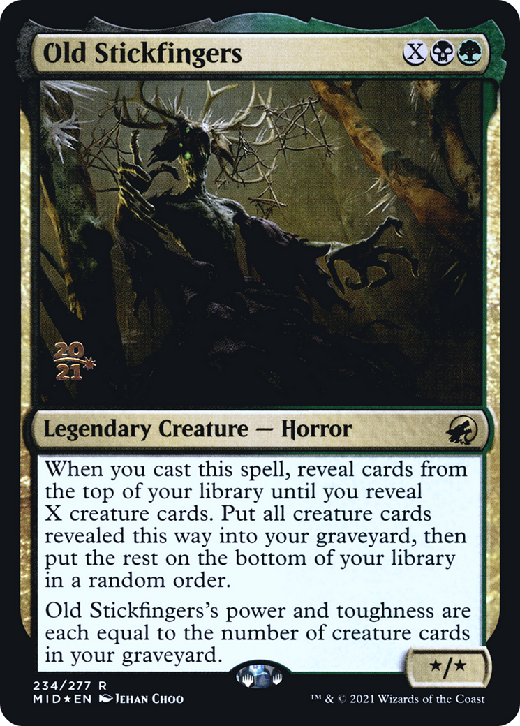 Image of Old Stickfingers (PRE-234) - Innistrad: Midnight Hunt Promos Foil