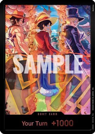 Image of DON!! Card (English Version 3rd Anniversary Set) (Ace, Luffy, Sabo) - One Piece Promotion Cards Foil