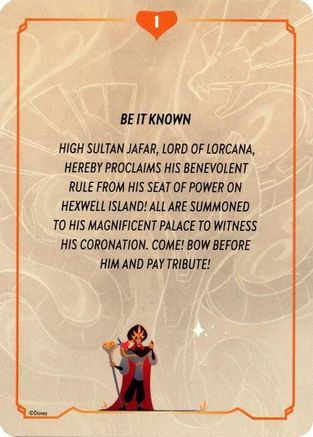 Image of Reign of Jafar Lore Card (1 of 19)  - Reign of Jafar
