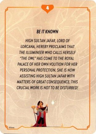 Image of Reign of Jafar Lore Card (4 of 19)  - Reign of Jafar