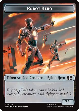 Image of Robot Hero // Villain Double-Sided Token (MSC-32 // 9) - Commander: Marvel Super Heroes