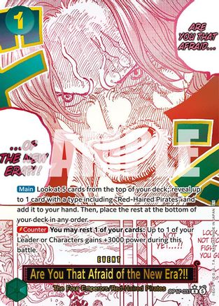 Image of Are You That Afraid of the New Era?! (Alternate Art) (OP17-037) - The World's Strongest Warriors Foil